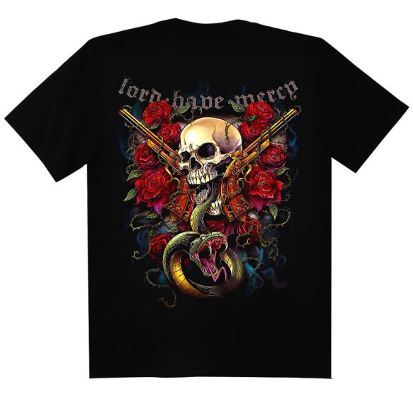 Koponyás póló - Skull & Roses - DarkRiderCo.