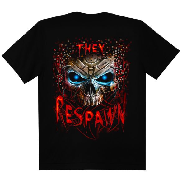 Koponyás póló - Gamers never die - DarkRiderCo.