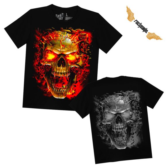 Koponyás póló - Fire Skull - DarkRiderCo.