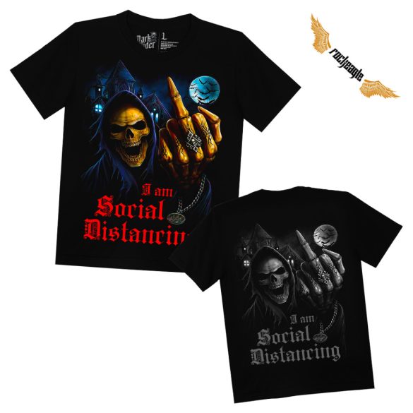 Koponyás póló - Social Distancing Skull - DarkRiderCo.