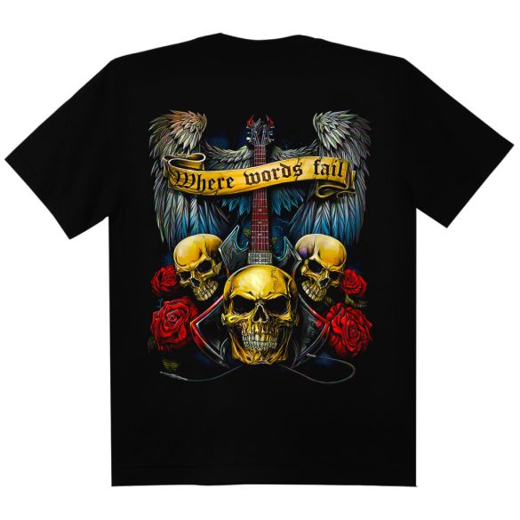 Koponyás póló - Music Speak - DarkRiderCo.