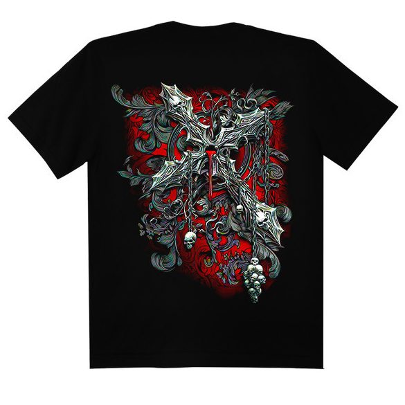 Koponyás póló - Skull Head Cross - DarkRiderCo.