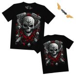 Motoros póló - Skull Head V2 - DarkRiderCo.