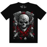 Motoros póló - Skull Head V2 - DarkRiderCo.