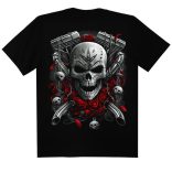 Motoros póló - Skull Head V2 - DarkRiderCo.