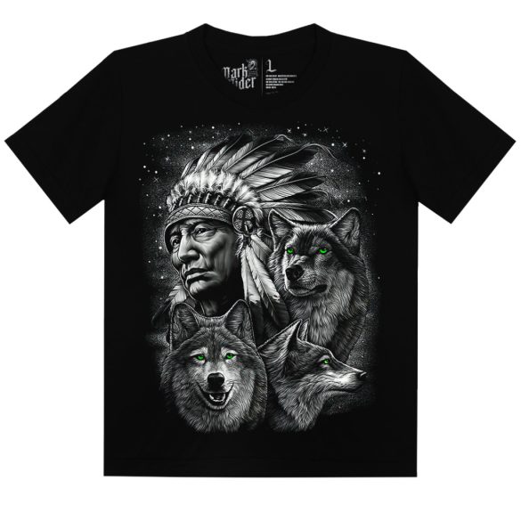 Indian & Wolf - Harcos póló - Darkrider™