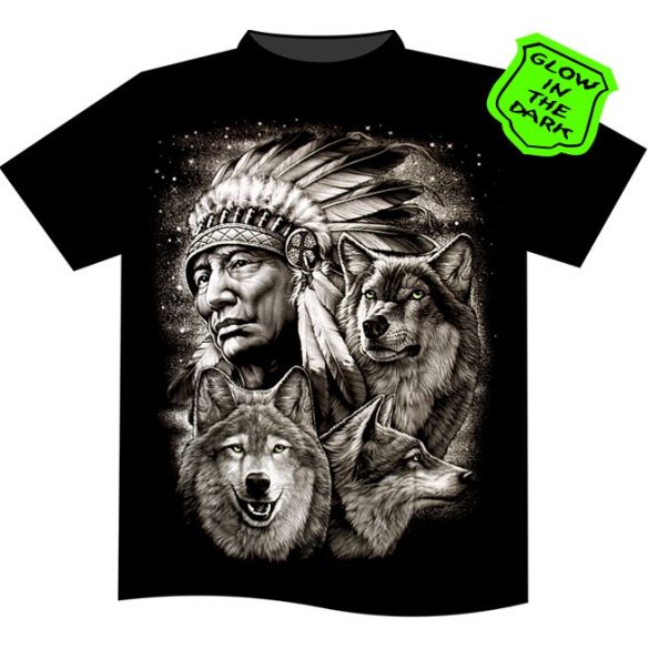 Chief with Wolves T-shirt
