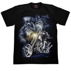 Motoros póló - Ride With The Wolves