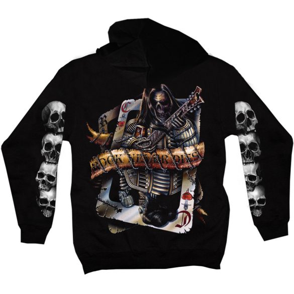 Rock n roll never die - Kapucnis pulóver