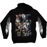 Wolf & Chopper - Kapucnis pulóver