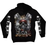 Skull piston head - Kapucnis pulóver