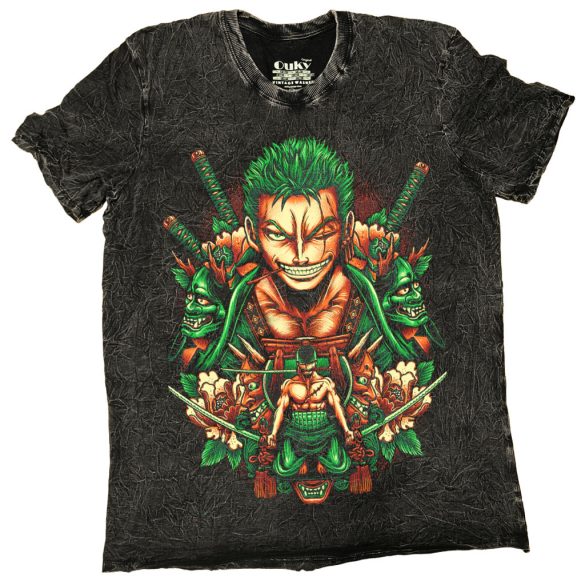One Piece Roronoa Zoro - Vintage washed - Tie Dye póló