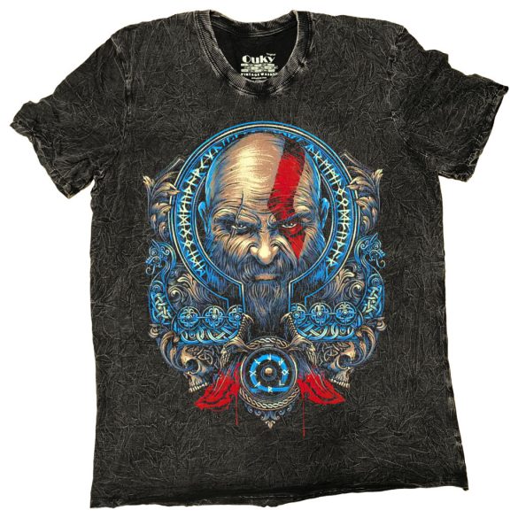 God of War Kratos - Vintage washed - Tie Dye póló